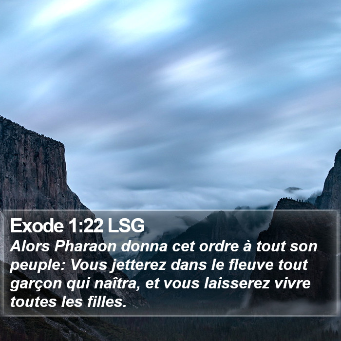 Exode 1:22 LSG Bible Study