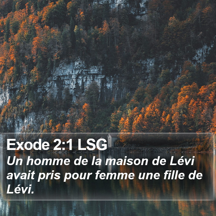 Exode 2:1 LSG Bible Study