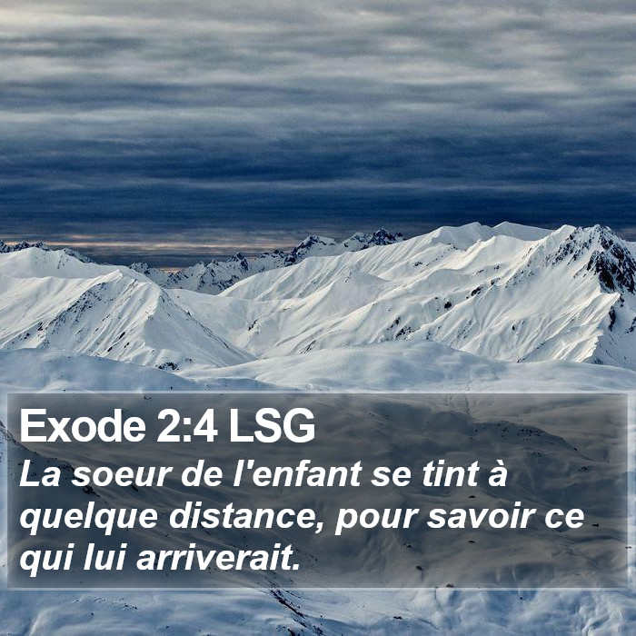 Exode 2:4 LSG Bible Study
