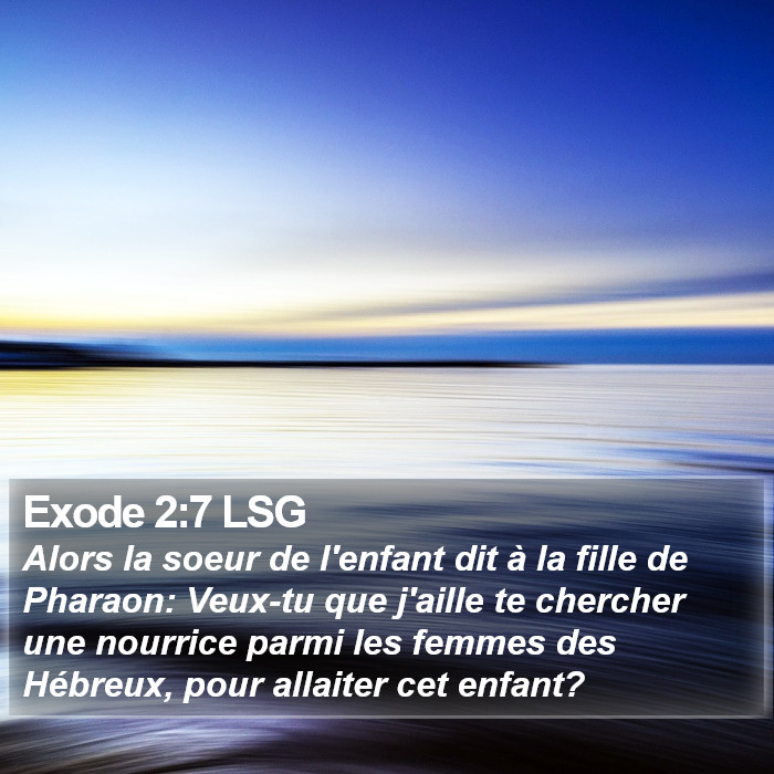 Exode 2:7 LSG Bible Study