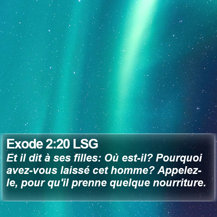 Exode 2:20 LSG Bible Study