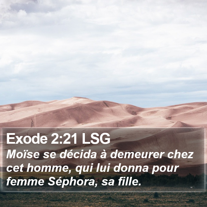 Exode 2:21 LSG Bible Study