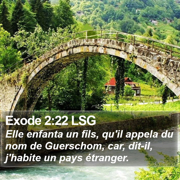 Exode 2:22 LSG Bible Study