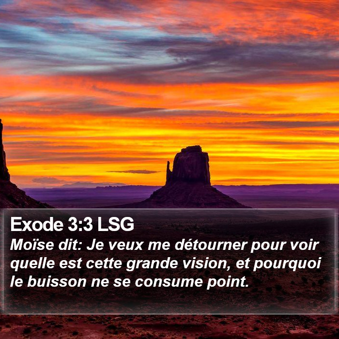 Exode 3:3 LSG Bible Study