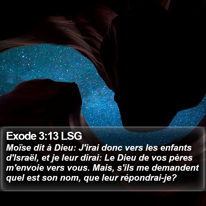 Exode 3:13 LSG Bible Study