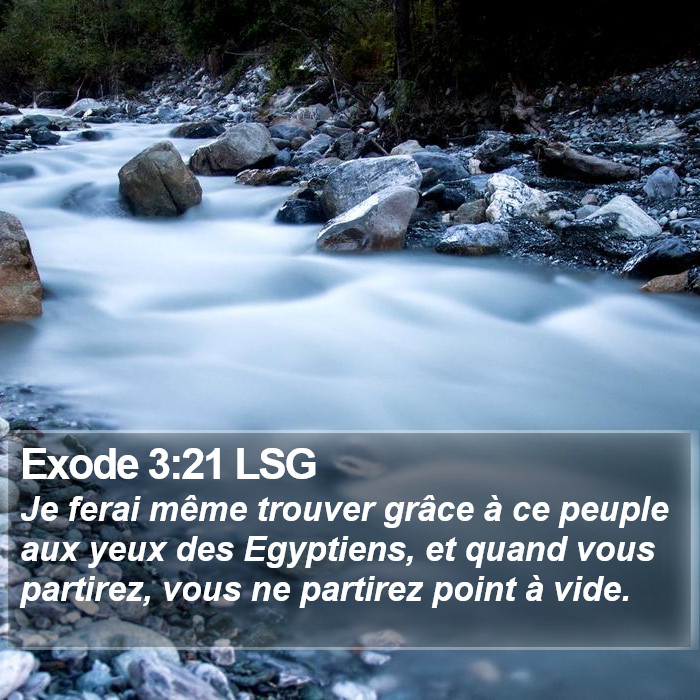 Exode 3:21 LSG Bible Study