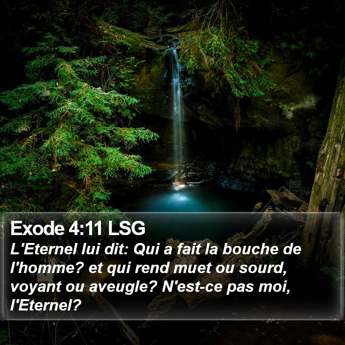 Exode 4:11 LSG Bible Study