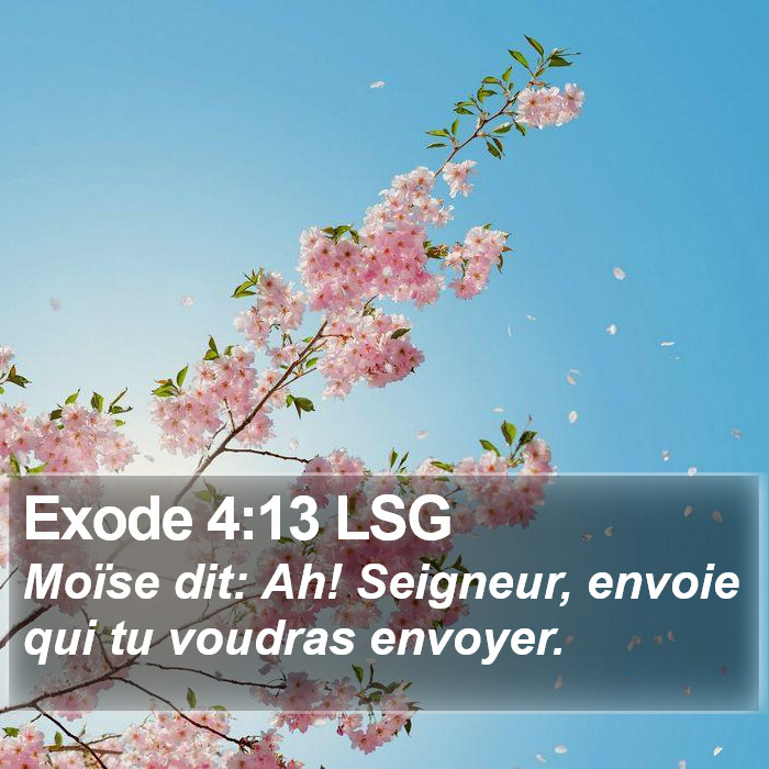 Exode 4:13 LSG Bible Study