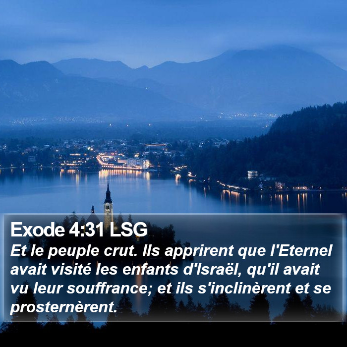 Exode 4:31 LSG Bible Study