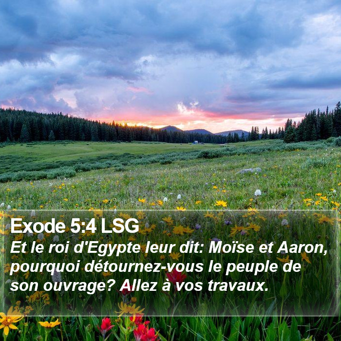 Exode 5:4 LSG Bible Study