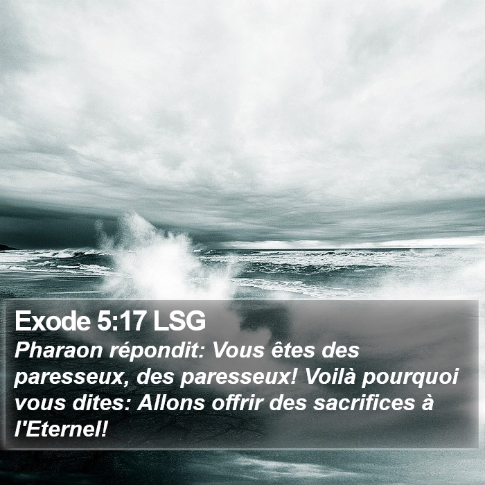Exode 5:17 LSG Bible Study