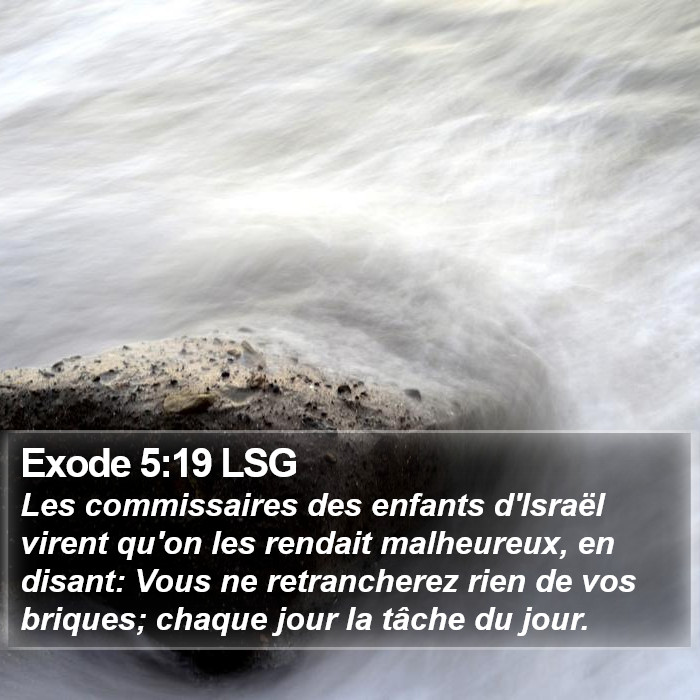 Exode 5:19 LSG Bible Study