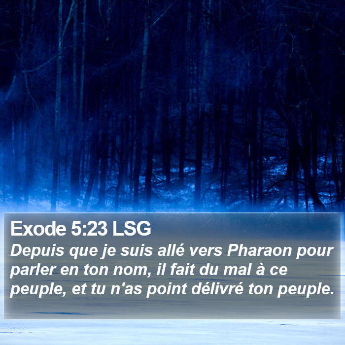 Exode 5:23 LSG Bible Study