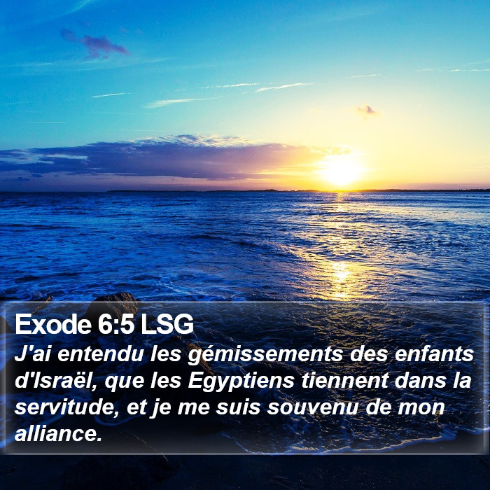 Exode 6:5 LSG Bible Study