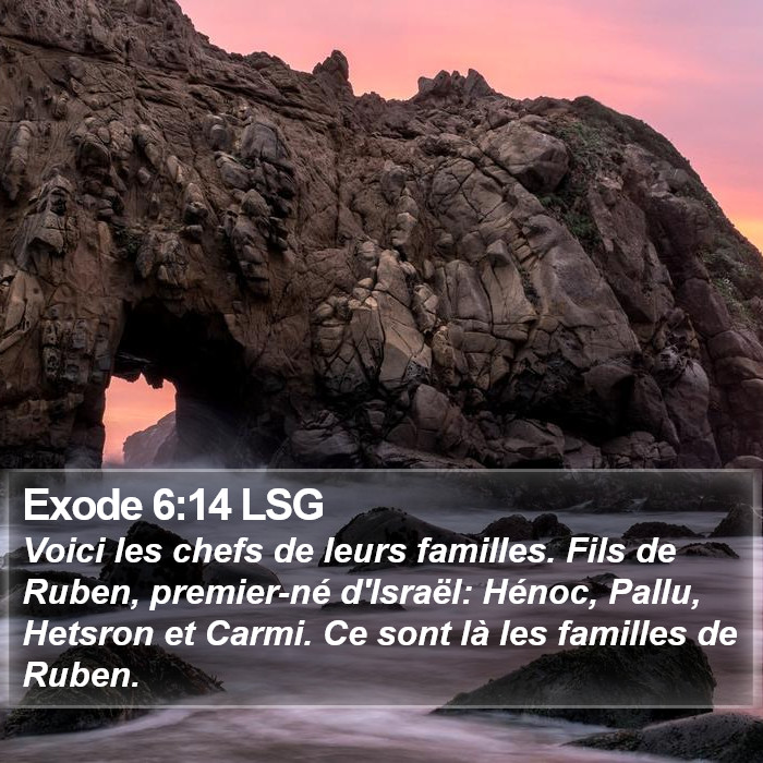 Exode 6:14 LSG Bible Study