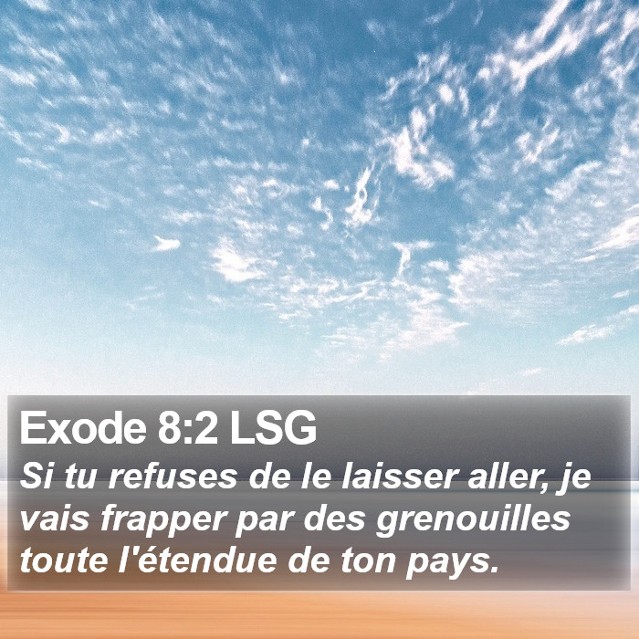 Exode 8:2 LSG Bible Study