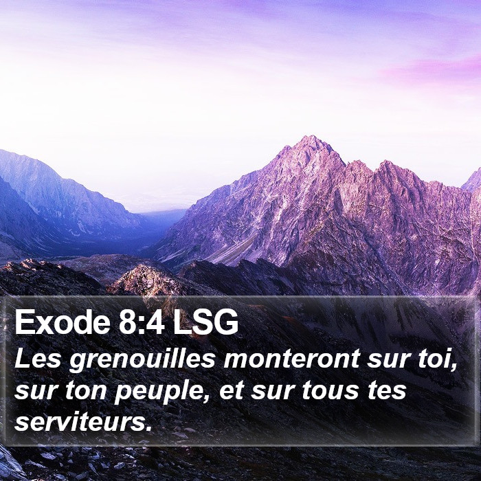 Exode 8:4 LSG Bible Study