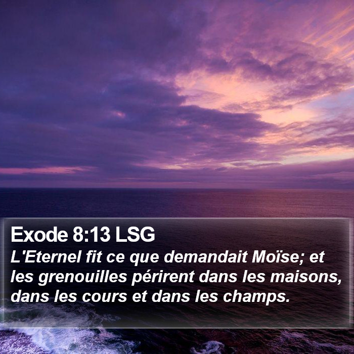 Exode 8:13 LSG Bible Study