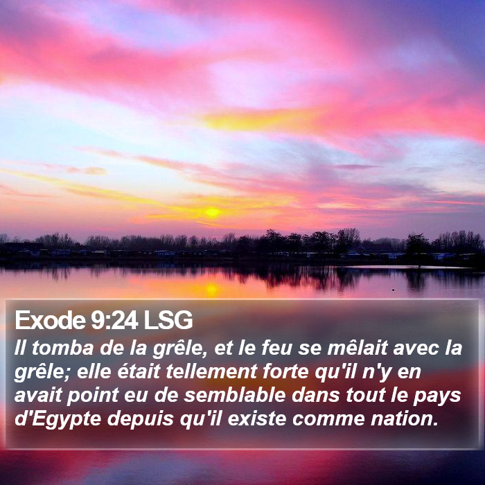 Exode 9:24 LSG Bible Study