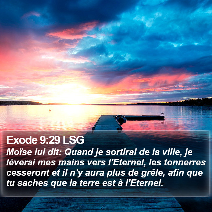 Exode 9:29 LSG Bible Study