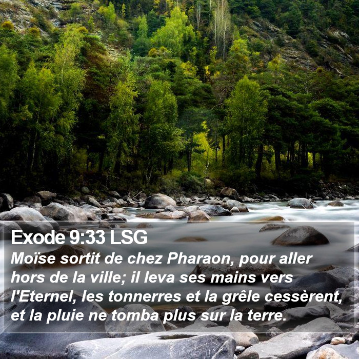 Exode 9:33 LSG Bible Study
