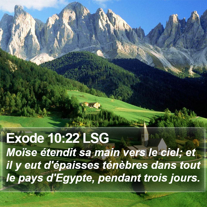 Exode 10:22 LSG Bible Study