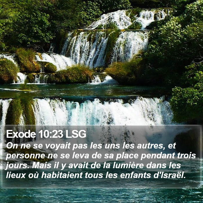 Exode 10:23 LSG Bible Study