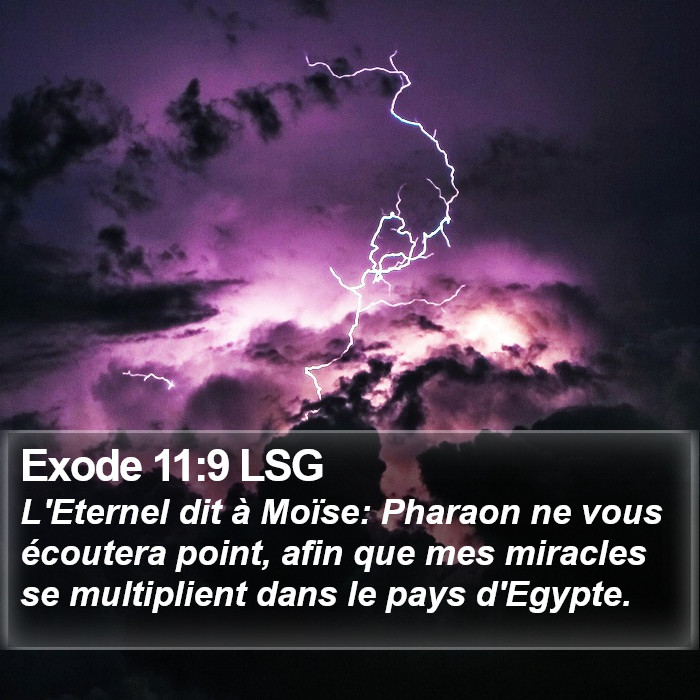 Exode 11:9 LSG Bible Study