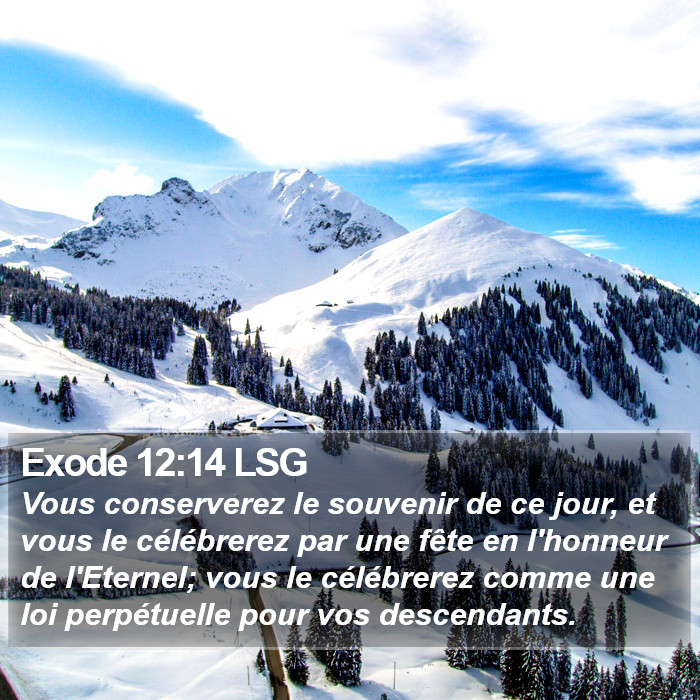 Exode 12:14 LSG Bible Study