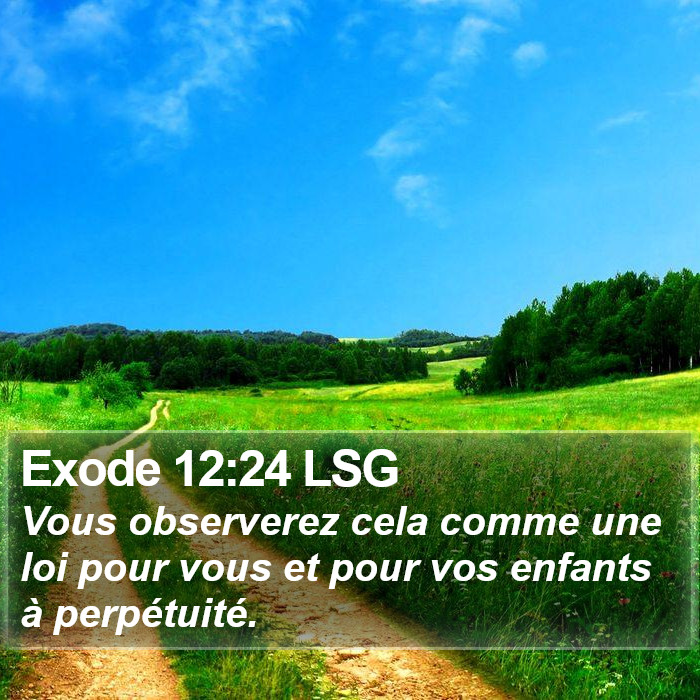 Exode 12:24 LSG Bible Study