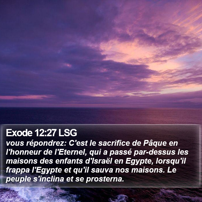 Exode 12:27 LSG Bible Study