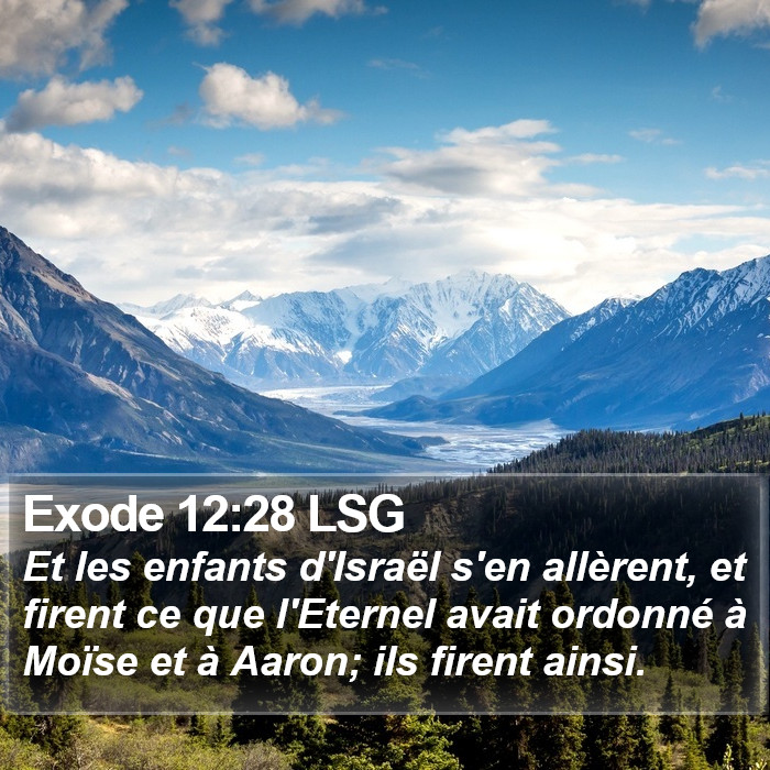 Exode 12:28 LSG Bible Study