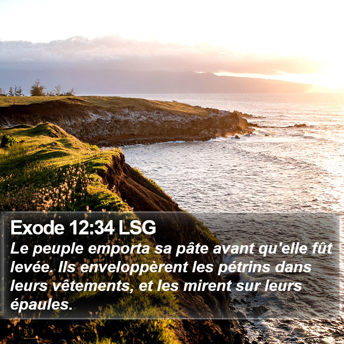 Exode 12:34 LSG Bible Study