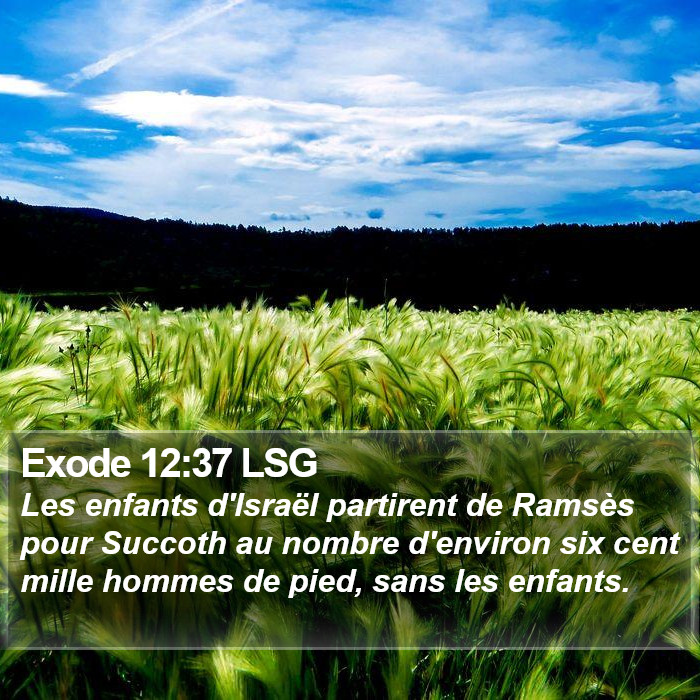 Exode 12:37 LSG Bible Study