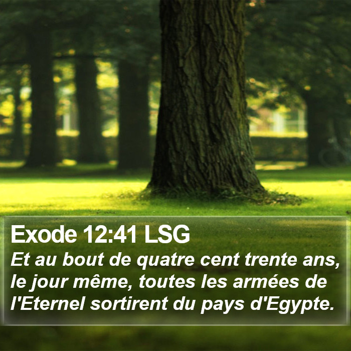Exode 12:41 LSG Bible Study
