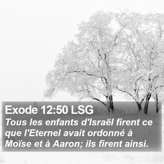 Exode 12:50 LSG Bible Study