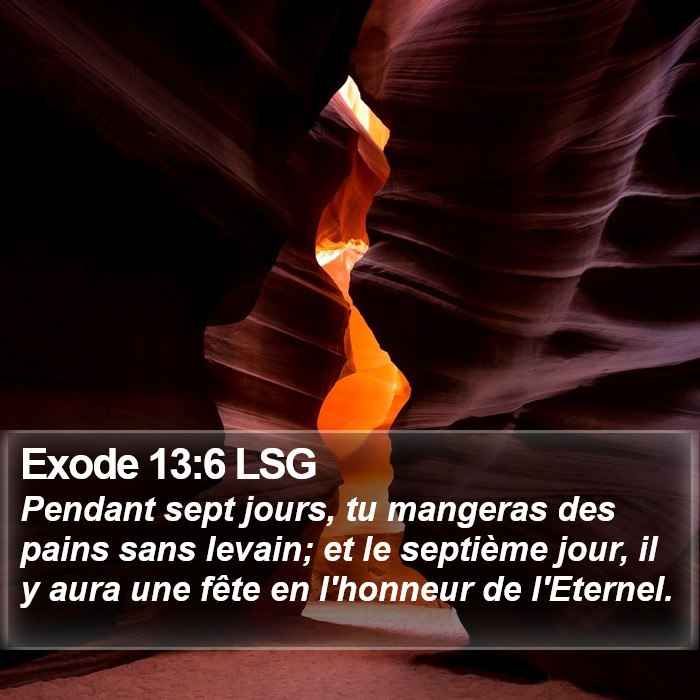 Exode 13:6 LSG Bible Study