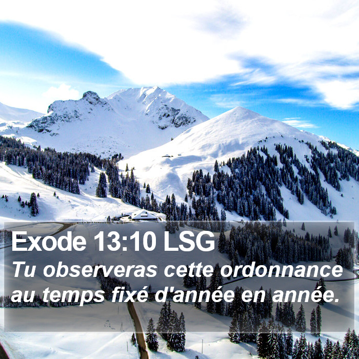 Exode 13:10 LSG Bible Study