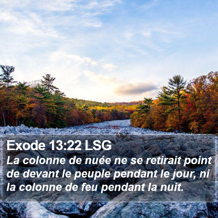 Exode 13:22 LSG Bible Study