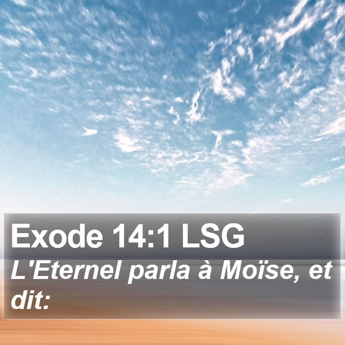 Exode 14:1 LSG Bible Study