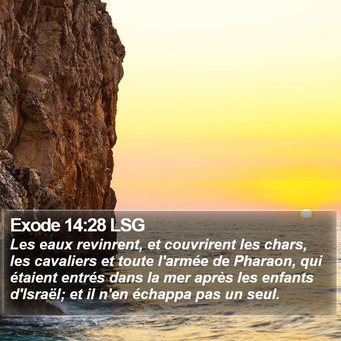 Exode 14:28 LSG Bible Study