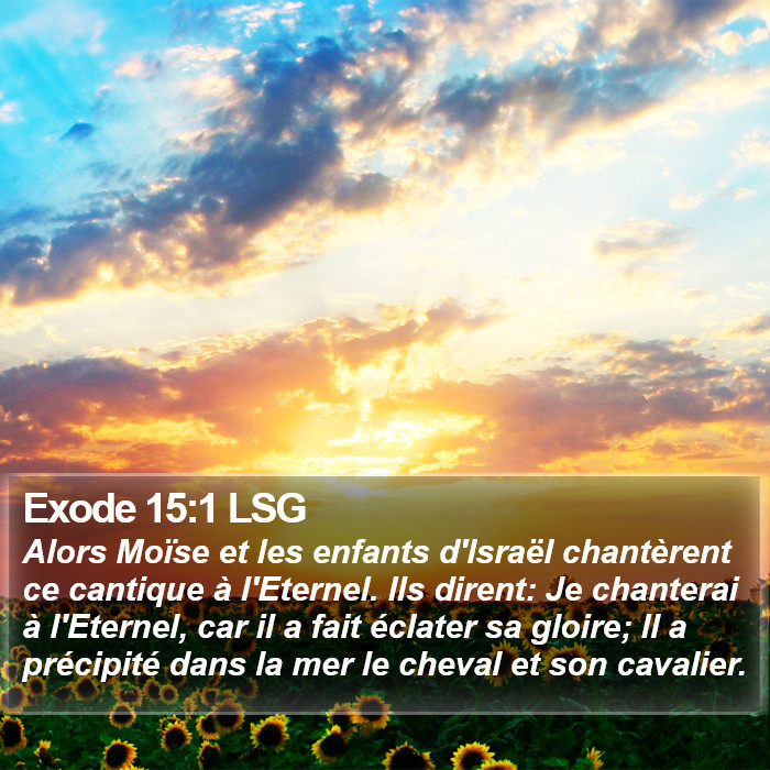 Exode 15:1 LSG Bible Study