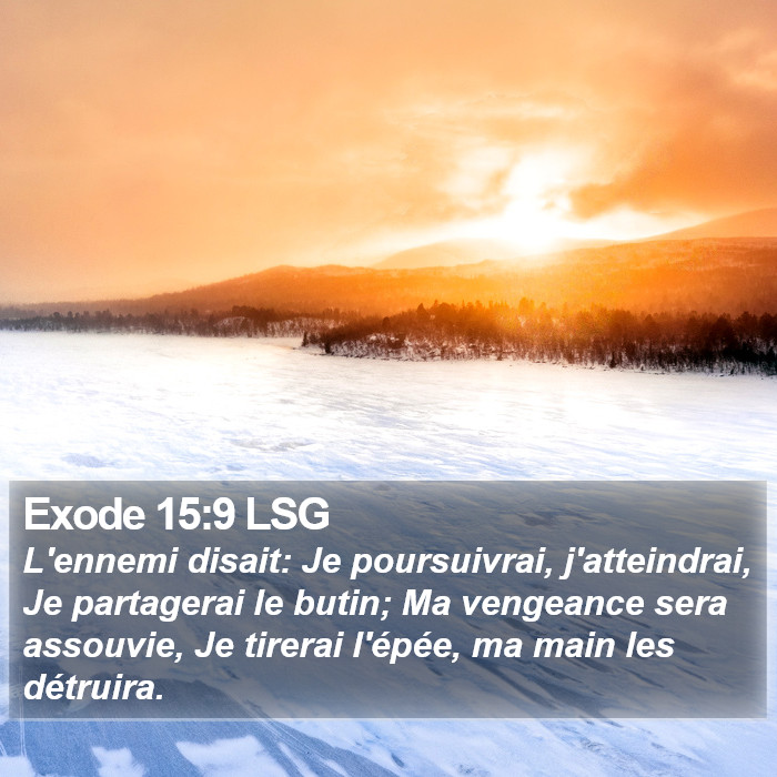 Exode 15:9 LSG Bible Study