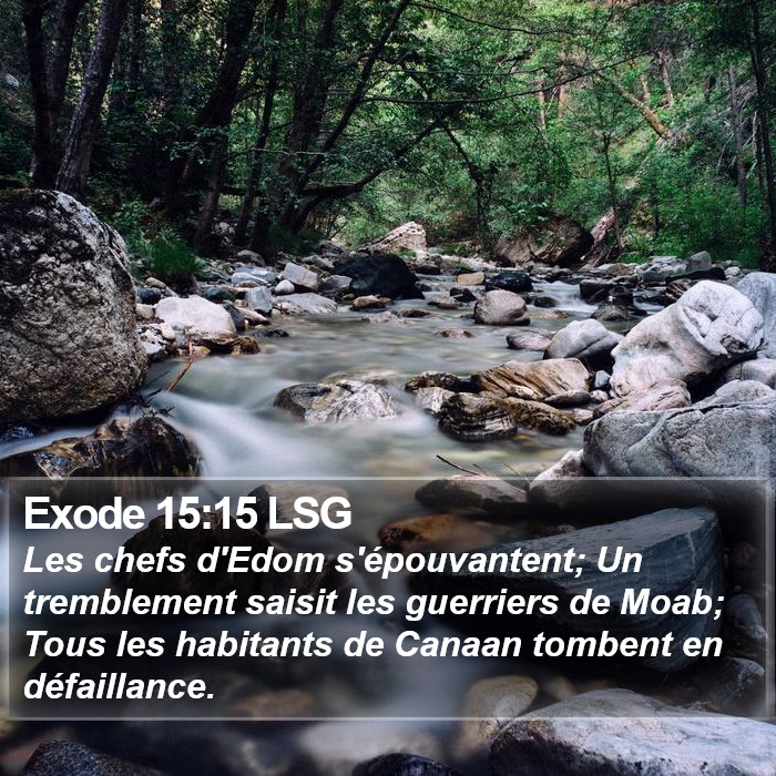 Exode 15:15 LSG Bible Study