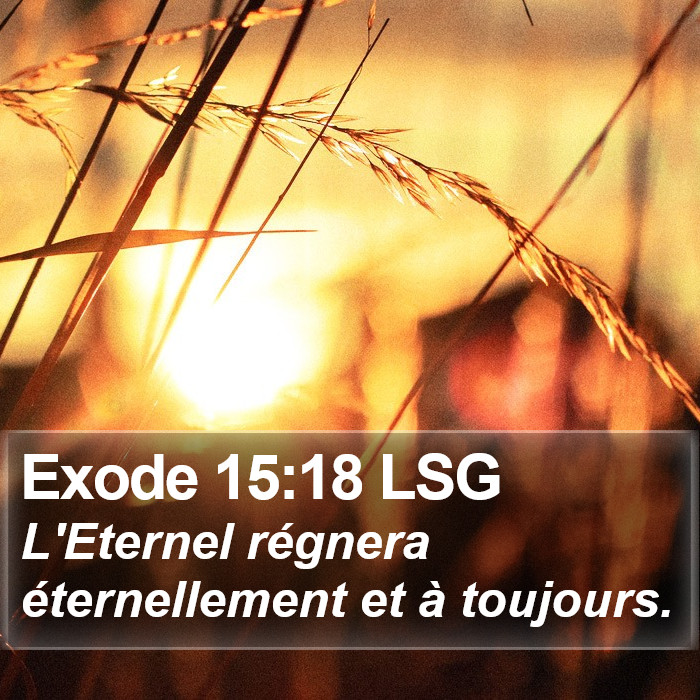 Exode 15:18 LSG Bible Study