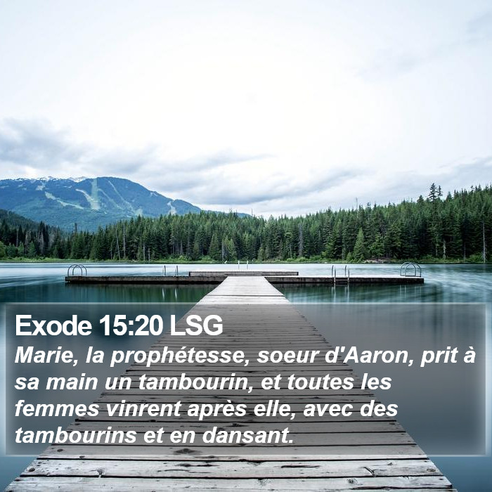 Exode 15:20 LSG Bible Study