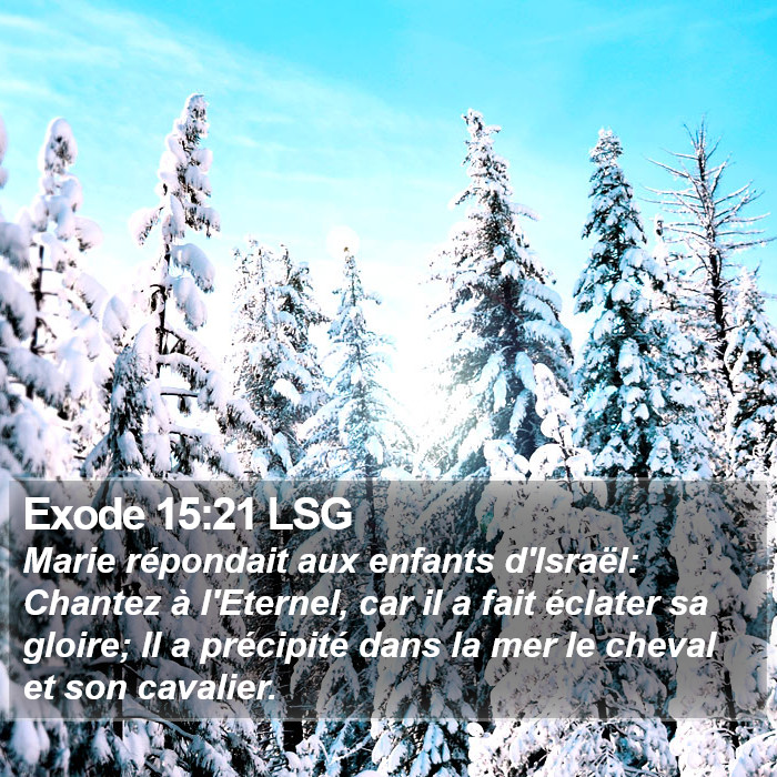 Exode 15:21 LSG Bible Study