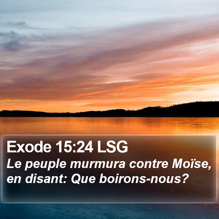 Exode 15:24 LSG Bible Study