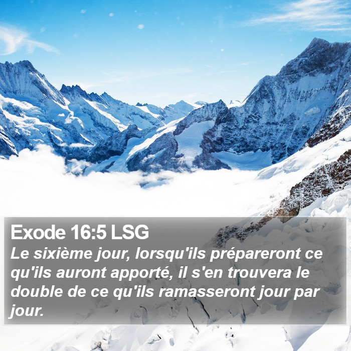 Exode 16:5 LSG Bible Study