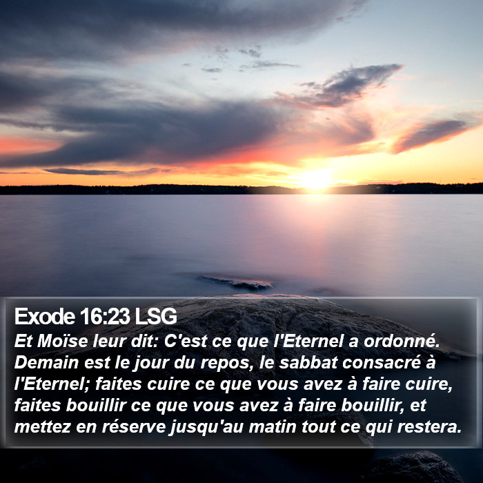 Exode 16:23 LSG Bible Study